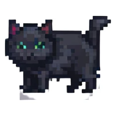 black cat sticker