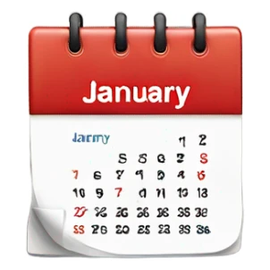 calendar with january sticker