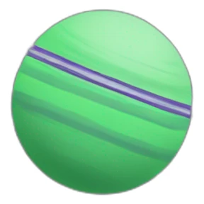 green planet with purple saturn rings and grey moon sticker