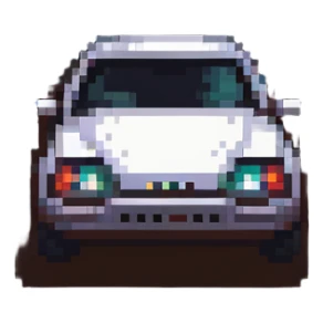 car driving on a dark road at night with stars sticker