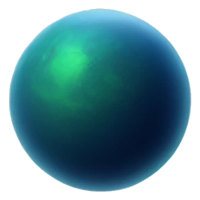 Dark blue and green planet with fog  sticker