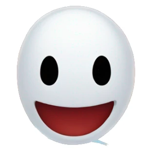 smiling face being swallowed by lake of lava sticker