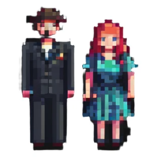 married couple, husband and wife sticker