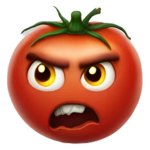 Scary tomato with tattoo  sticker