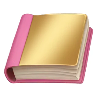 Light pink and gold book sticker