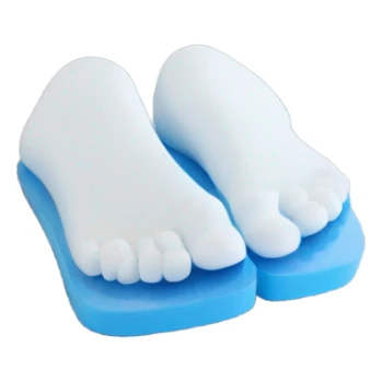 feet made of plastic in a shape of a macbook sticker
