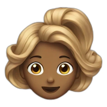 A girl flipping hair sticker