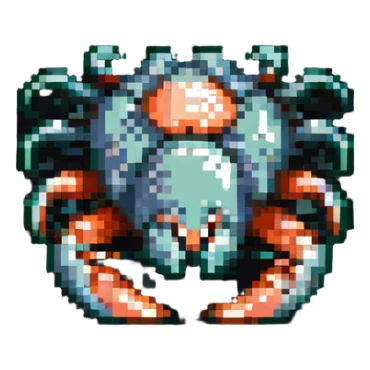 cute hermit crab, Coenobita lila sticker