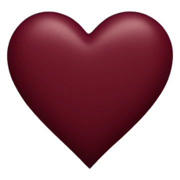 Burgundy heart  sticker