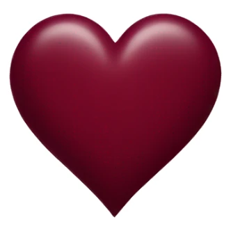 burgundy heart sticker