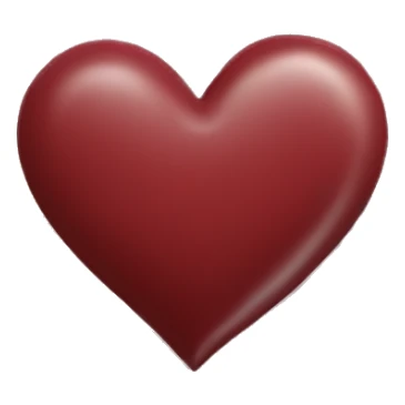 burgundy red heart sticker