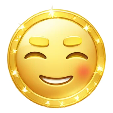 Cute Golden Coin Sparkling sticker
