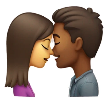 girlfriend and boyfriend kissing  sticker