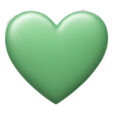Sage green heart sticker