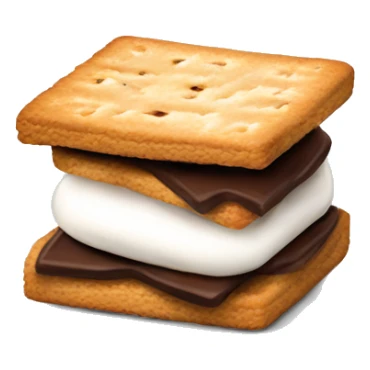 Realistic smores cookie sandwich isolated  sticker