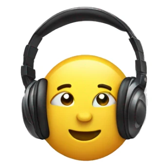 Floating with headphones in sticker