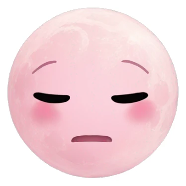 Baby pink moon with heart  sticker