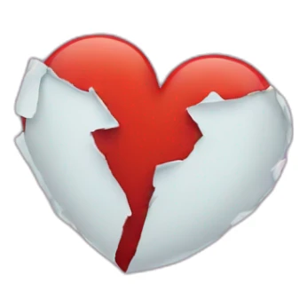 Broken heart sticker