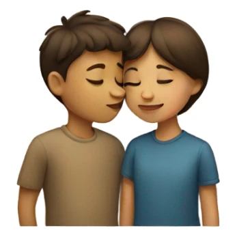 Boy and girl kissing  sticker