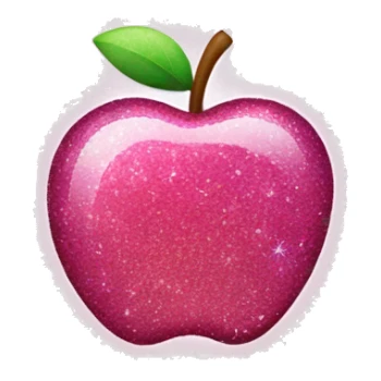apple swift logo in sparkly pink glitter sticker
