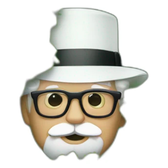 Colonel sanders hiding behind bush sticker