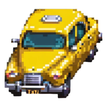 classic yellow taxi cab sticker
