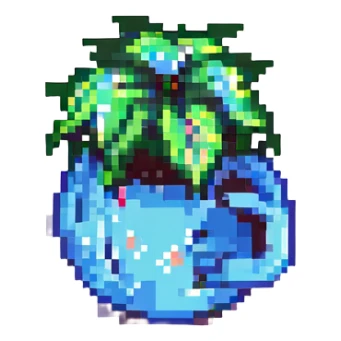 a hand, pixel art style sticker