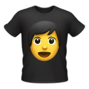 black t-shirt sticker