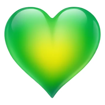 green yellow ombré glass heart sticker