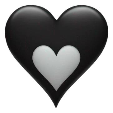 Black heart  sticker