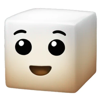create me an emoji of a sugar cube  sticker