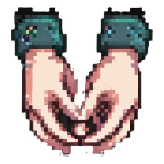 two hands holding each other as a friendship symbol sticker