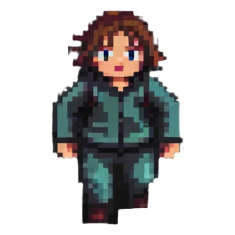 Person fleeing from danger, looking back in fear sticker