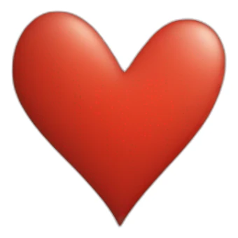 Corazón con la mitad roja y la otra blanca  sticker