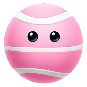 baby pink Tennis ball sticker