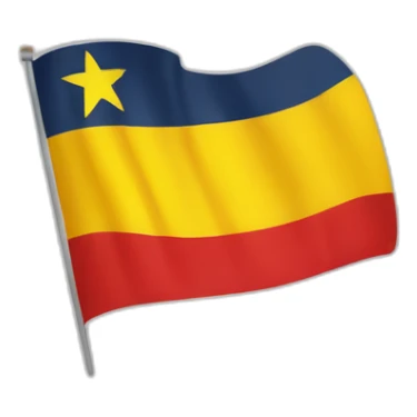 Bandera con mitad roja abajo y mitad amarilla arriba  sticker