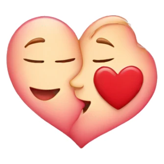 Cute hearts with girl kiss sticker