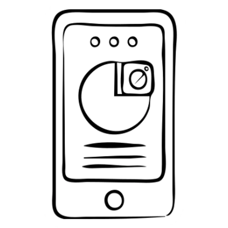 Mobile phone lock screen with notification alert and face capture popup window sticker