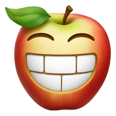 Apple logo but as a smile emoji sticker
