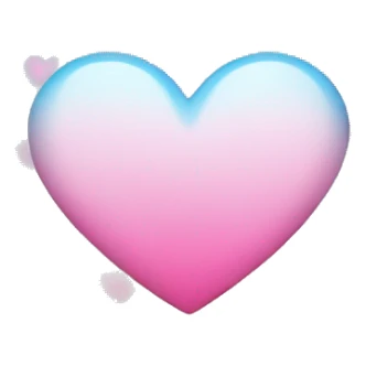 light blue and pink ombré heart  sticker