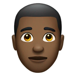 black guy with fade cut with big nose sticker