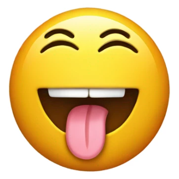 Smiley slide  tongue emoji with peace sign  sticker