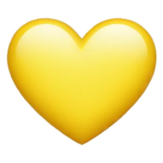 Yellow heart  sticker