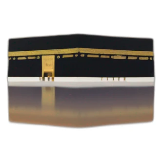 A square picture of a sunset with stars and the Kaaba sticker
