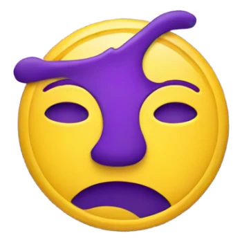 a Wavy yellow rectangle with a purple outline circle in the middle  sticker