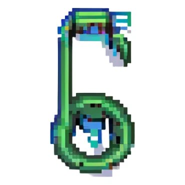 pixel art of a musical note sticker