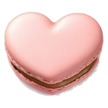 Light pink macaron in the shape of a heart sticker