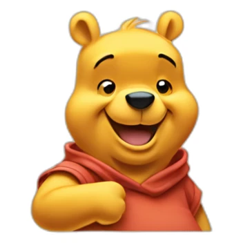 Winnie the pooh doing a thumbs up sticker