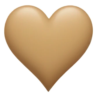Beige heart sticker