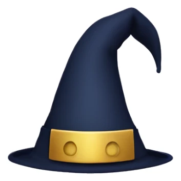 wizard's hat very simple and flat with a gold star sticker